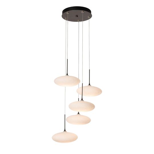 Clouds 20 Inch 5 Light Multi Light Pendant by Hubbardton Forge