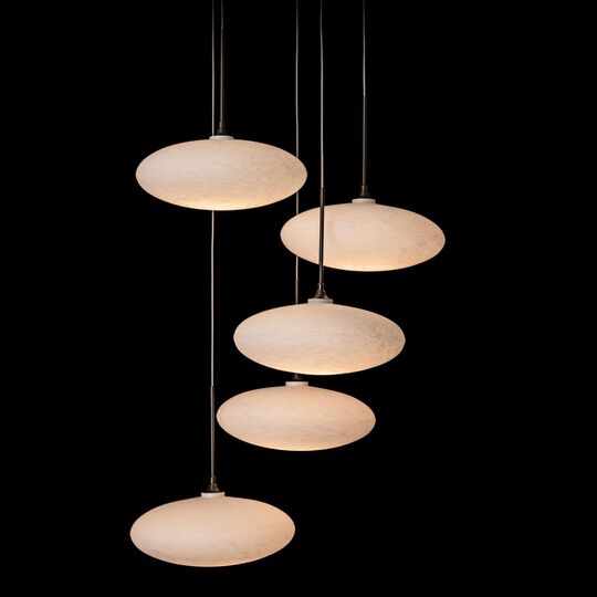 Clouds 20 Inch 5 Light Multi Light Pendant by Hubbardton Forge