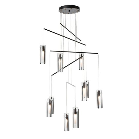 Exos 35 Inch 10 Light Multi Light Pendant by Hubbardton Forge