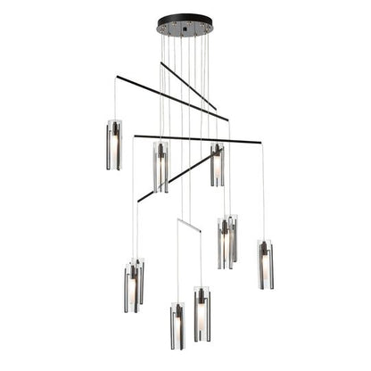 Exos 35 Inch 10 Light Multi Light Pendant by Hubbardton Forge