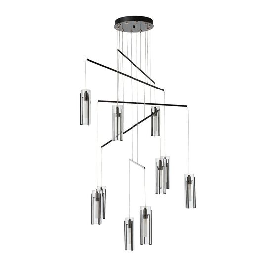 Exos 35 Inch 10 Light Multi Light Pendant by Hubbardton Forge