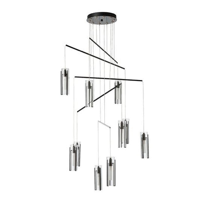 Exos 35 Inch 10 Light Multi Light Pendant by Hubbardton Forge