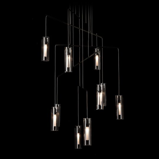 Exos 35 Inch 10 Light Multi Light Pendant by Hubbardton Forge