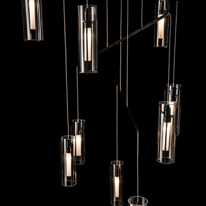 Exos 35 Inch 10 Light Multi Light Pendant by Hubbardton Forge