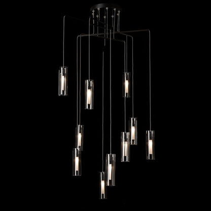 Exos 35 Inch 10 Light Multi Light Pendant by Hubbardton Forge