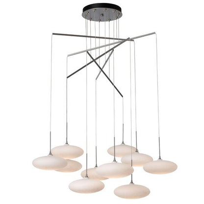 Clouds 42 Inch 10 Light Multi Light Pendant by Hubbardton Forge