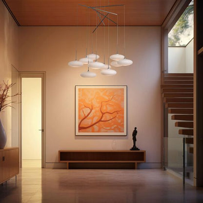 Clouds 42 Inch 10 Light Multi Light Pendant by Hubbardton Forge