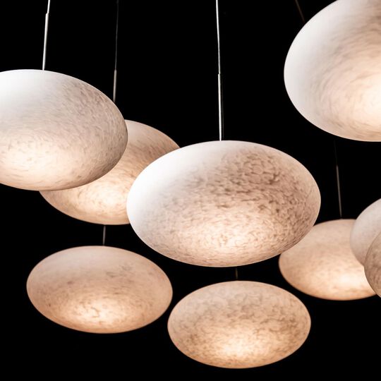 Clouds 42 Inch 10 Light Multi Light Pendant by Hubbardton Forge