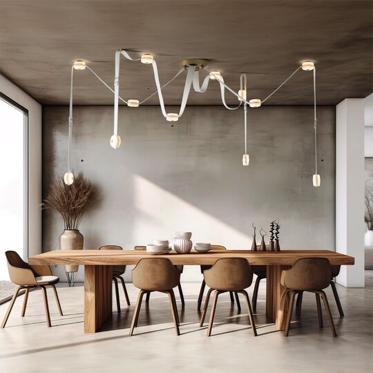 Snaps 45 Inch 12 Light Multi Light Pendant by Hubbardton Forge