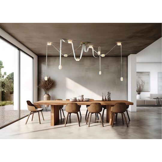 Snaps 45 Inch 12 Light Multi Light Pendant by Hubbardton Forge