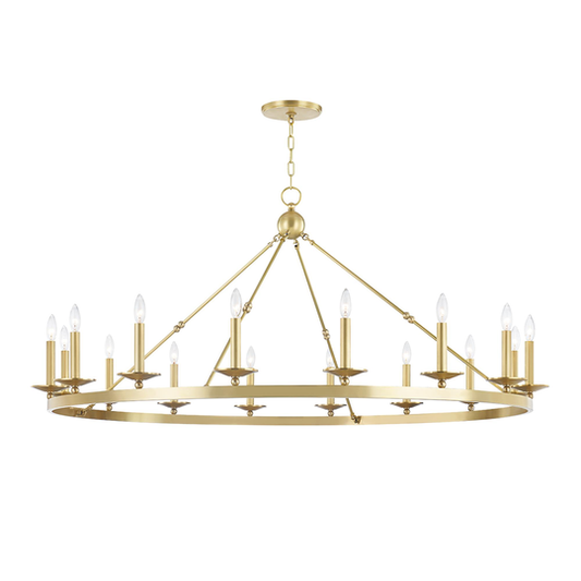 Allendale 27 Inch 16 Light Chandelier by Hudson Valley Lighting