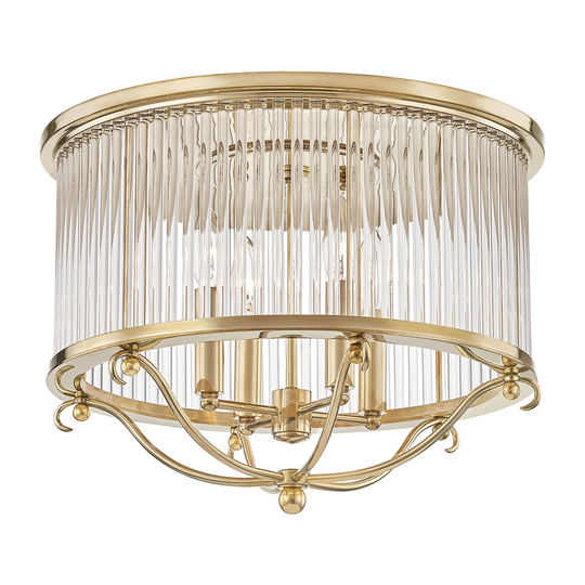 Mark D. Sikes Glass No. 1 19 Inch 4 Light Semi Flush Mount by Hudson Valley Lighting