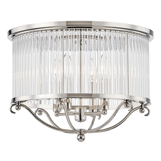 Mark D. Sikes Glass No. 1 19 Inch 4 Light Semi Flush Mount by Hudson Valley Lighting