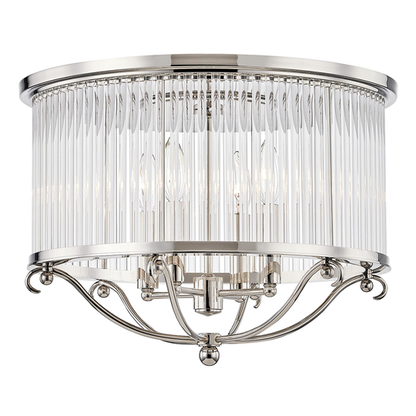 Mark D. Sikes Glass No. 1 19 Inch 4 Light Semi Flush Mount by Hudson Valley Lighting