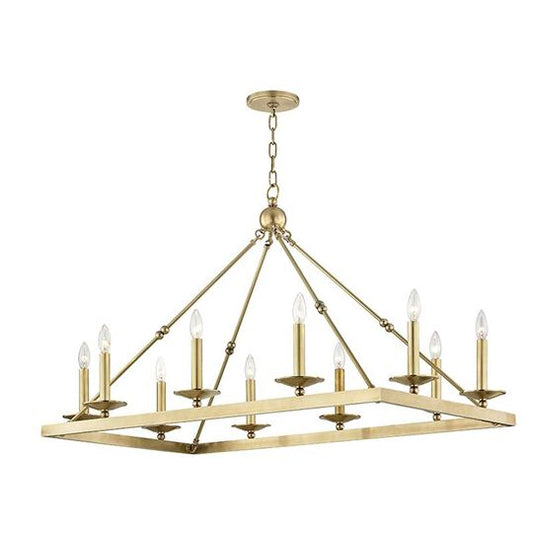 Allendale 27 Inch 10 Light Chandelier by Hudson Valley Lighting