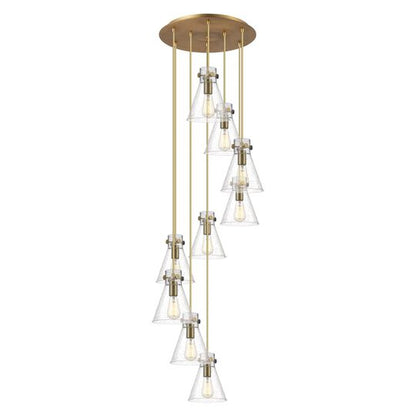 Bruno Marashlian Newton Cone 22 Inch 9 Light Multi Light Pendant by Innovations Lighting