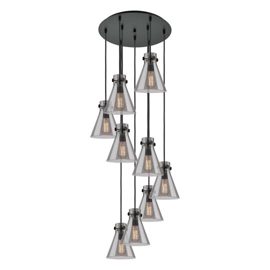Bruno Marashlian Newton Cone 22 Inch 9 Light Multi Light Pendant by Innovations Lighting