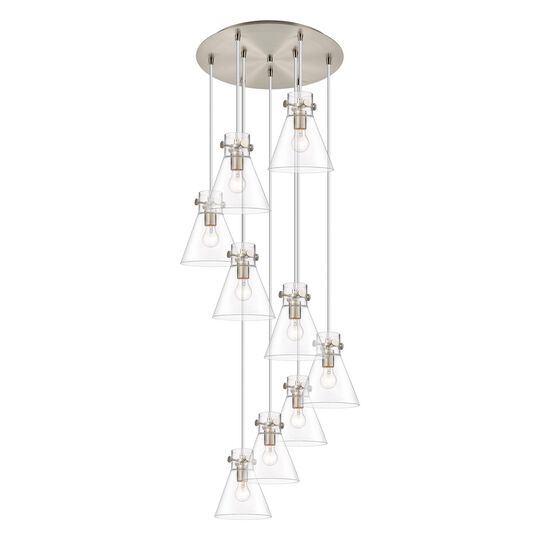 Bruno Marashlian Newton Cone 22 Inch 9 Light Multi Light Pendant by Innovations Lighting
