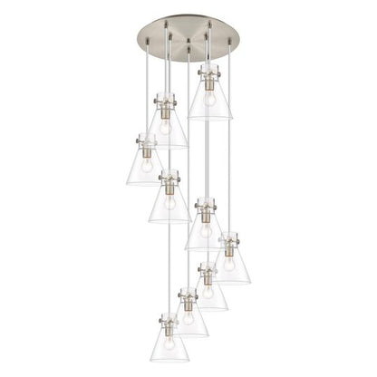 Bruno Marashlian Newton Cone 22 Inch 9 Light Multi Light Pendant by Innovations Lighting