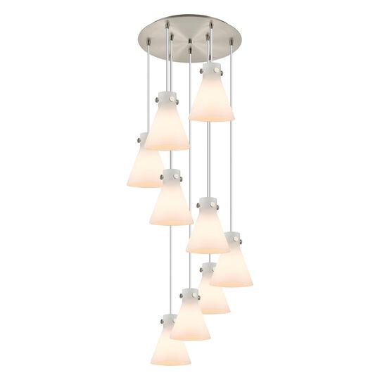 Bruno Marashlian Newton Cone 22 Inch 9 Light Multi Light Pendant by Innovations Lighting