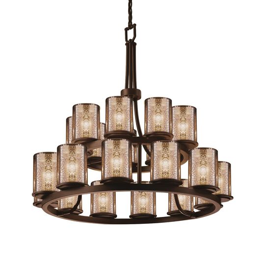 Fusion 33 Inch 21 Light Chandelier by Justice Design Group