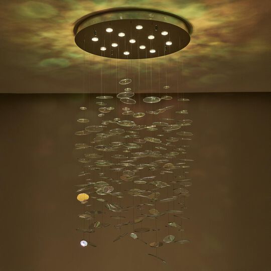 Spettro 36 Inch Multi Light Pendant by Kalco Lighting