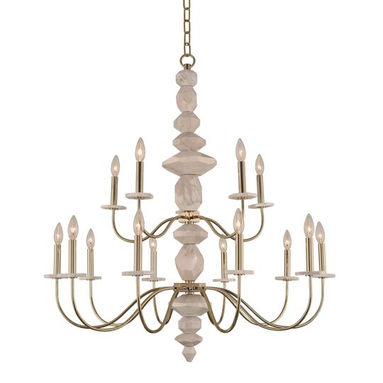 Carrara 40 Inch 15 Light Chandelier by Kalco Lighting