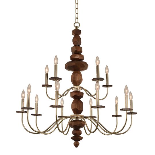 Lassen 38 Inch 15 Light Chandelier by Kalco Lighting
