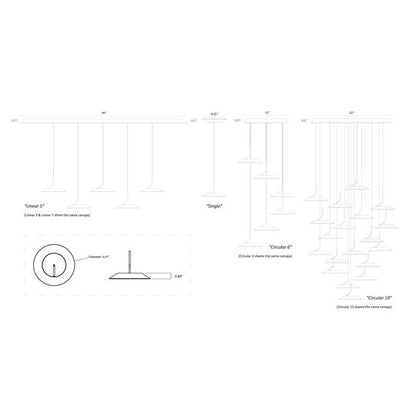 Royyo 22 Inch LED Large Pendant by Koncept