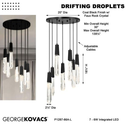 Drifting Droplets Multi Light Pendant by Kovacs