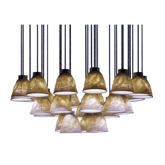 27 Lithophane 24 Inch 27 Light LED Chandelier by Lladro