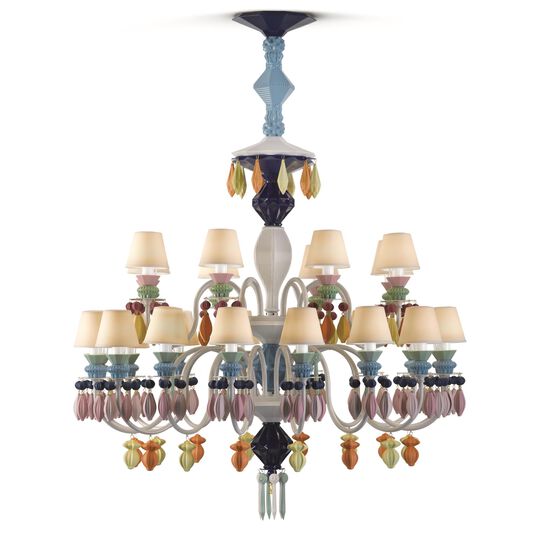 Belle De Nuit 39 Inch 24 Light LED Chandelier by Lladro