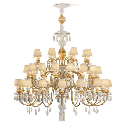 Belle De Nuit 49 Inch 40 Light LED Chandelier by Lladro