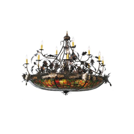 Greenbriar Oak 50 Inch 6 Light Chandelier by Meyda Lighting