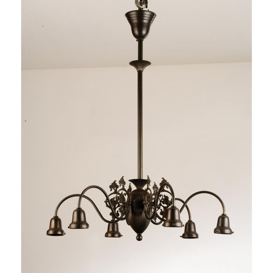 Early Electric 26 Inch 6 Light Chandelier by Meyda Lighting