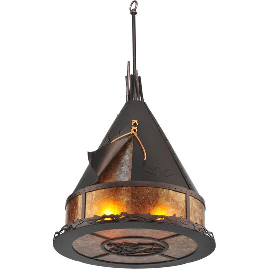 Teepee Athabasca 16 Inch Large Pendant by Meyda Lighting