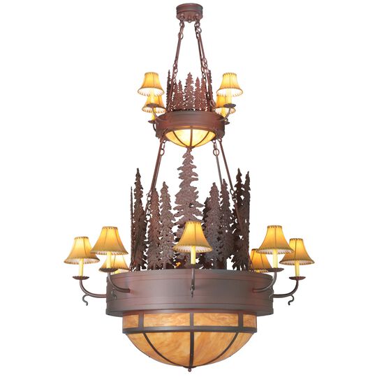 Walden Pine 54 Inch 12 Light Chandelier by Meyda Lighting
