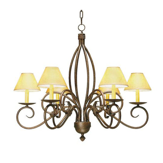 Squire 28 Inch 6 Light Chandelier by Meyda Lighting