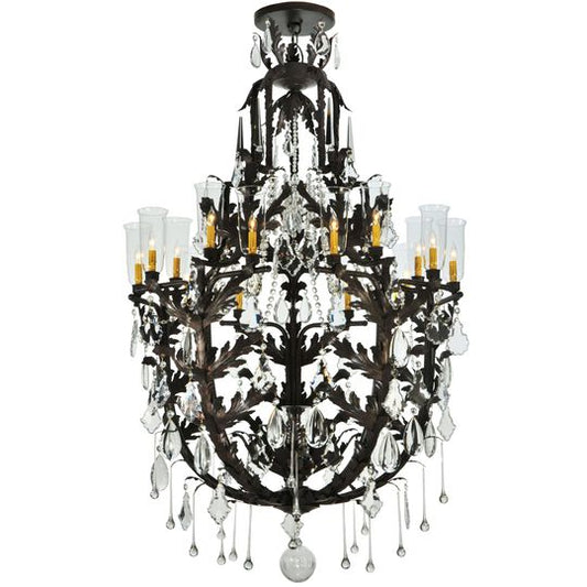 French Baroque 44 Inch 16 Light Chandelier by Meyda Lighting