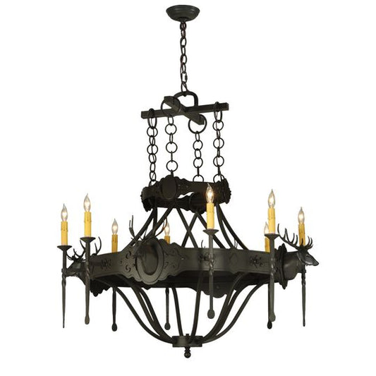 Stag 161 Inch Chandelier by Meyda Lighting