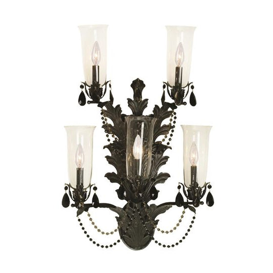 French Baroque Large 5 Light Wall Sconce by Meyda Lighting