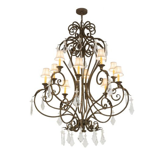 48 Inch 10 Light Semi Flush Mount by Meyda Lighting