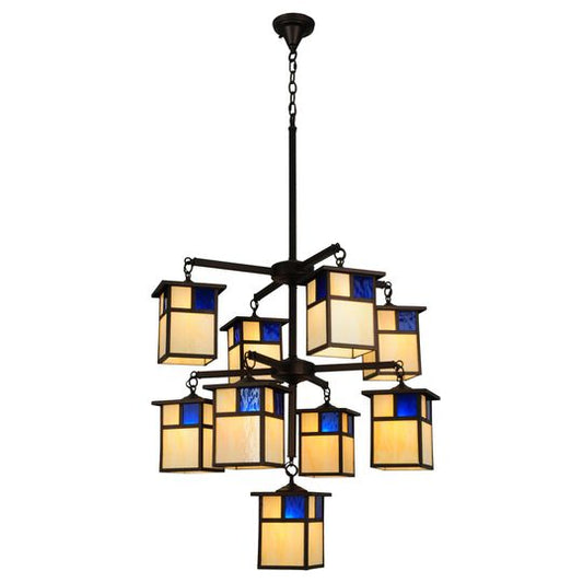 Hyde Park T Mission 32 Inch 9 Light Chandelier by Meyda Lighting