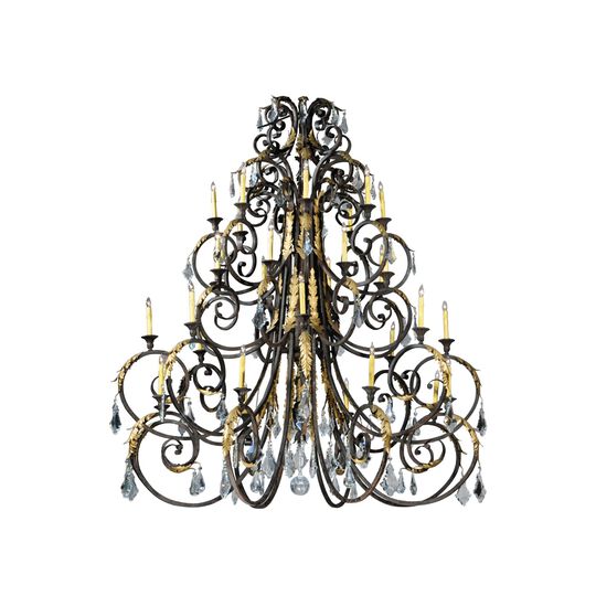 Serratina 72 Inch 32 Light Chandelier by Meyda Lighting
