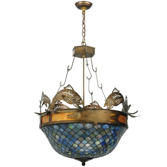 Catch Of The Day Fishscale 30 Inch Large Pendant by Meyda Lighting