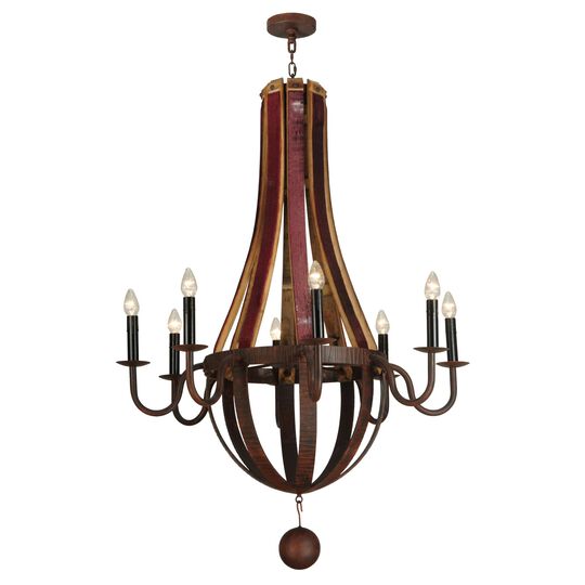 Barrel Stave 43 Inch 8 Light Chandelier by Meyda Lighting