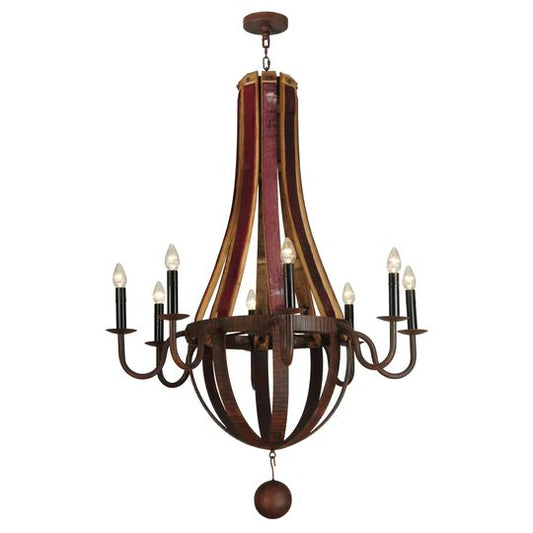 Barrel Stave 43 Inch 8 Light Chandelier by Meyda Lighting