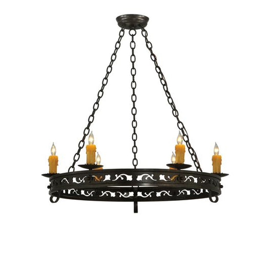 Sagebrush 36 Inch 6 Light Chandelier by Meyda Lighting