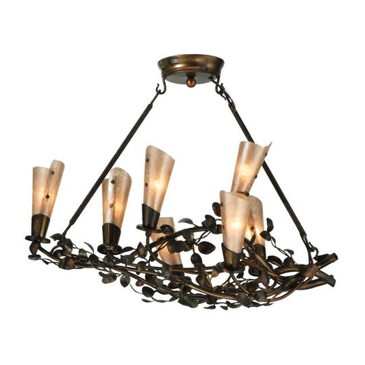 Vinca Vine 30 Inch 7 Light Mini Chandelier by Meyda Lighting
