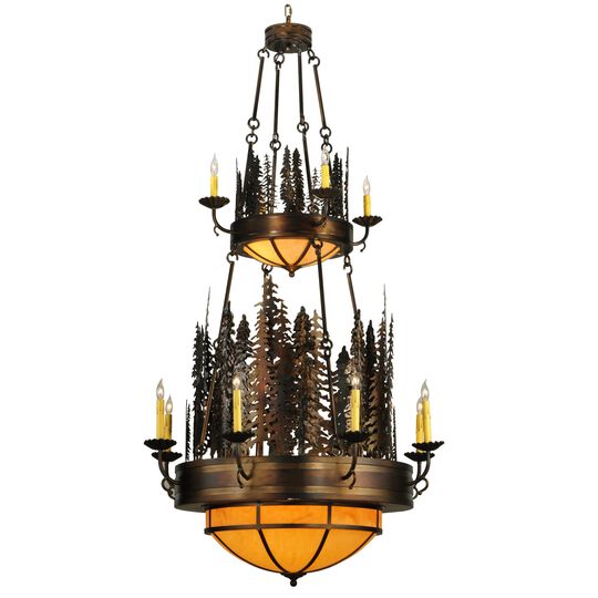 Walden Pine 40 Inch 14 Light Chandelier by Meyda Lighting